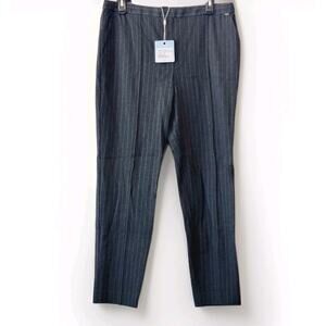 ST John Sport Pants Womens Sz M Gray Melange Stretch MSRP $395